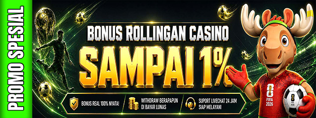 BONUS ROLLINGAN CASINO 1%